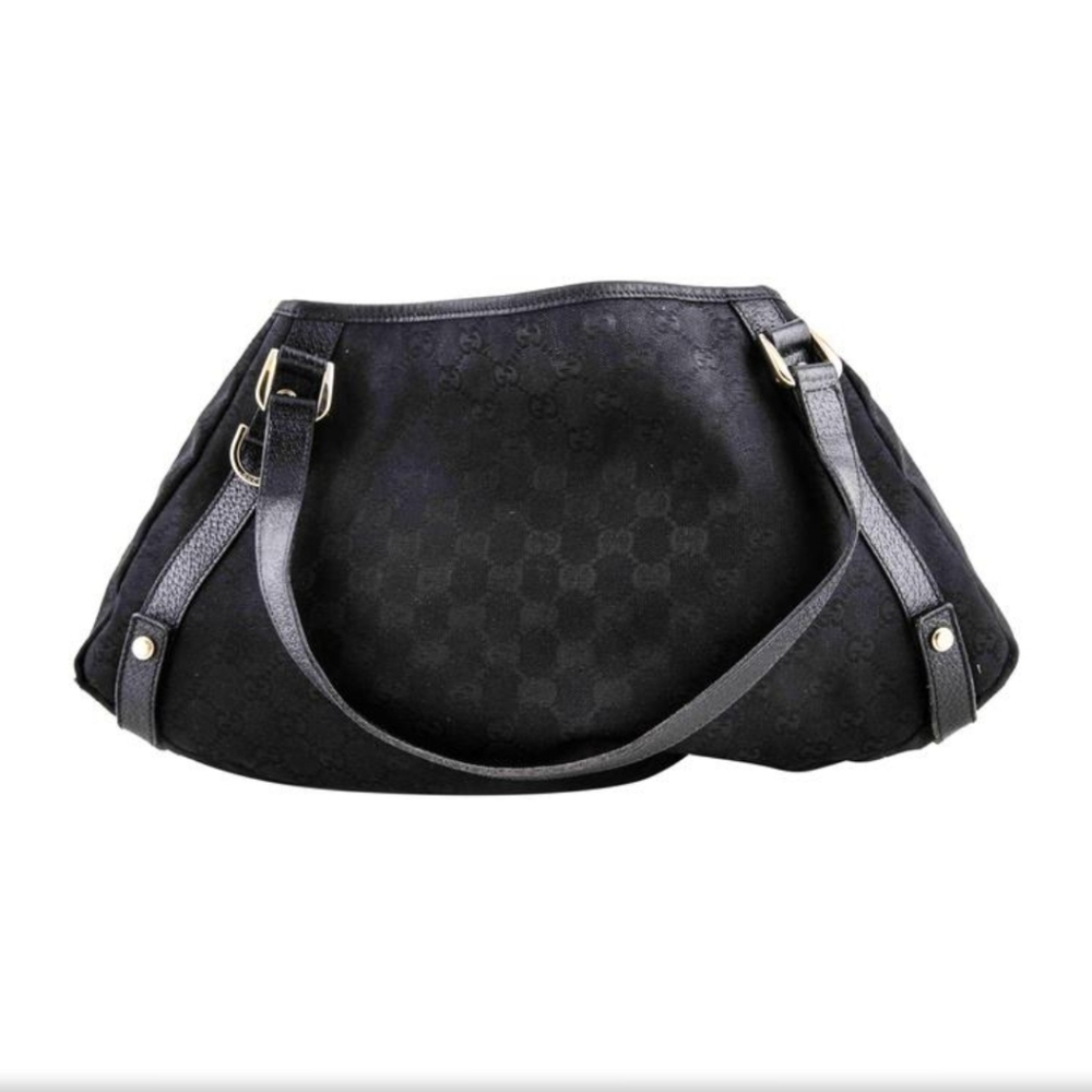 Gucci Abbey GG black canvas monogram shoulder bag